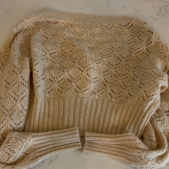 OAK + FORT Cream Knit Button-Up Cardigan - Picture 5 of 8